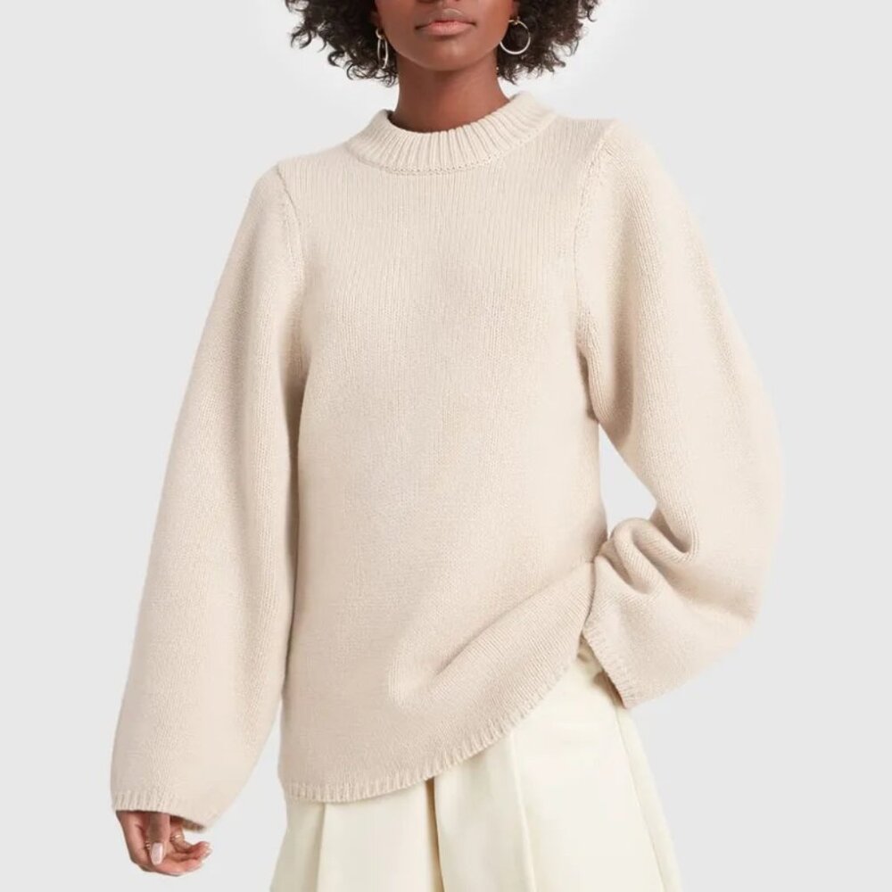 Toteme Ivory Wool Pomy Sweater
